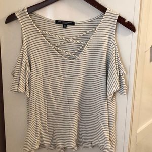 Striped off the shoulder blouse